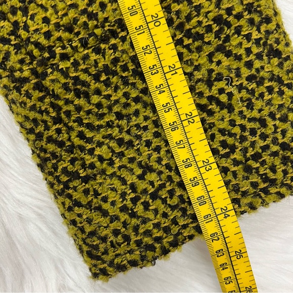 Michael Kors Military Tweed Jacket Mustard Color Gold Buttons - Picture 12 of 12